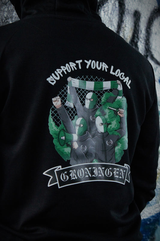 Mijn Stad Support Your Local Hoodie - Groningen maat L